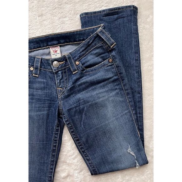 True Religion Straight Distressed Jeans, Size 26 - Picture 4 of 14